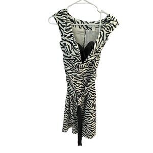 White House Black Market Zebra Print Dress Size 4 NWT